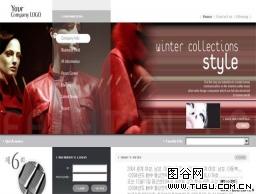 韩国某模特交流网站首页模板